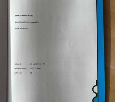 Stichting Veteranen Maastricht officieel opgericht
